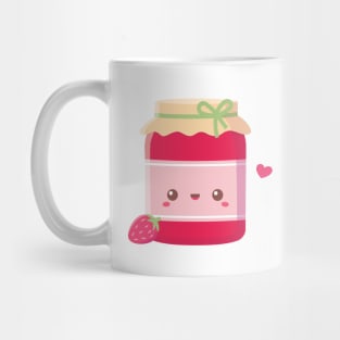 Cute Strawberry Jam Bottle Mug